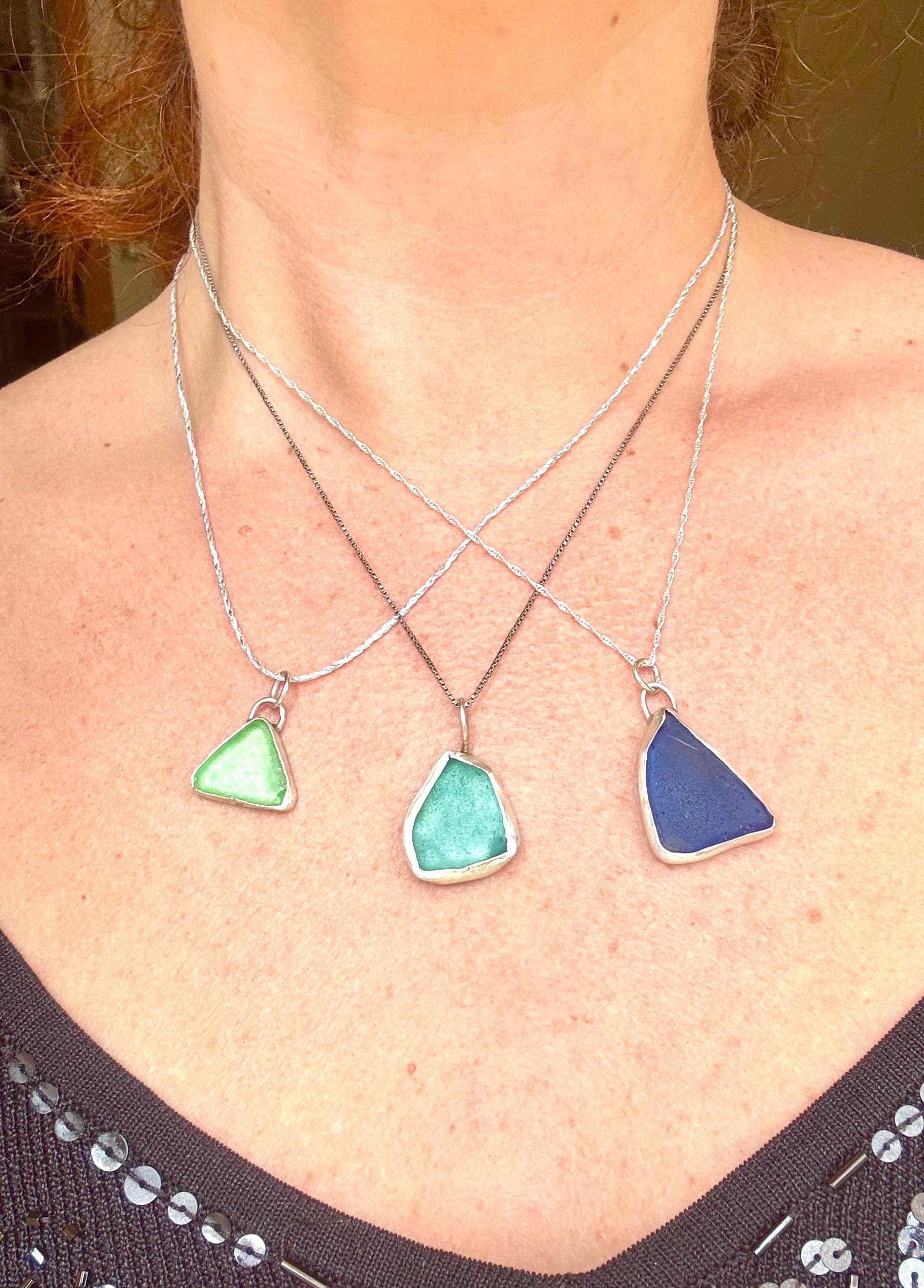 Collane con vetrini di Mare