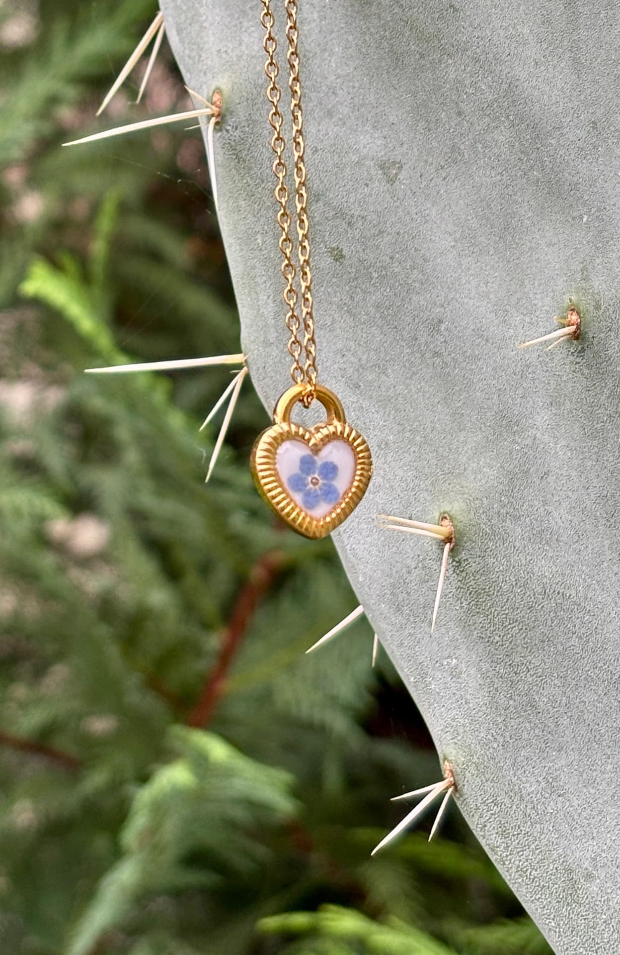 Cuore double-face Sambuco/Non ti scordar di me