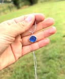 Ciondolo onda vetrino blu - miniatura 2